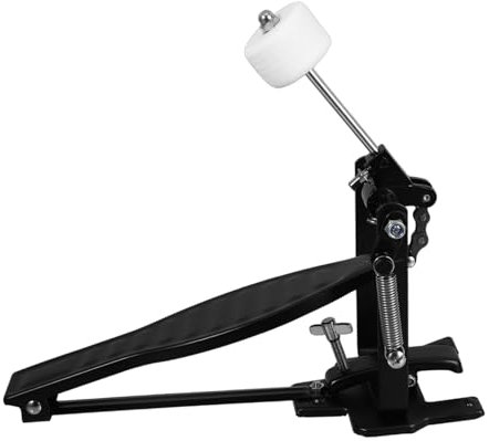 OFFIGAM Drum Pedal Hammer Drum Kick Pedal Doppel Drum Pedal Kick Drum Pedal Drum Stick Drum Kit Zubehör Drum Teile Drum Fußpedal Teile Drum Übungsset Schwarze Aluminiumlegierung