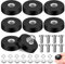 Tatxmalv 8 Stück Magnete, 22mm Magnete mit Loch, 5.5kg Haftkraft Neodym Magnet Anti-Rutsch für Anschrauben, Montagesockel, mit Gewinde Schrauben und Stahlkissen | Schwarz