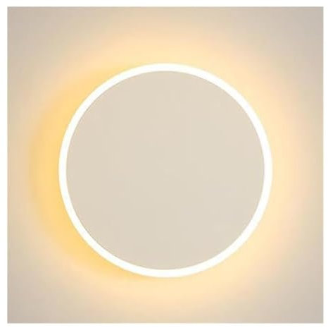 Wandleuchten Moderne minimalistische runde LED-Wandleuchte for den Flur, nordischer Kreis, dimmbare Nachttisch-Wandleuchte, Inneneinrichtung, Treppen-Wandlampe for den Gang, Schlafzimmer, Balkon(M)
