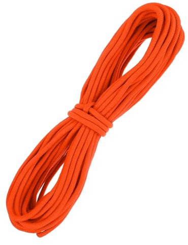 sourcing map Corde utilitaire tressée solide en polypropylène - 10 mm x 27,5 m - Pour bateau, camping, mât de drapeau, corde à linge, extérieur, orange