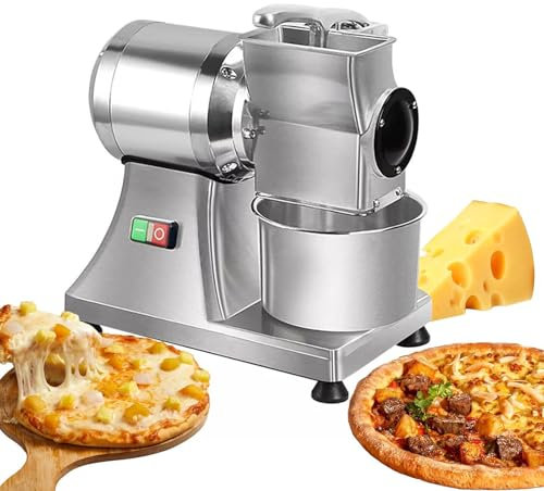RoyceBee Grattugia per Formaggio, Grattugia Elettrica Rotante Commerciale da 550 W/0,75 CV, Macina Formaggio in Acciaio Inossidabile, 88 Libbre All'Ora di Burro, Grattugia per Crusca di Pane