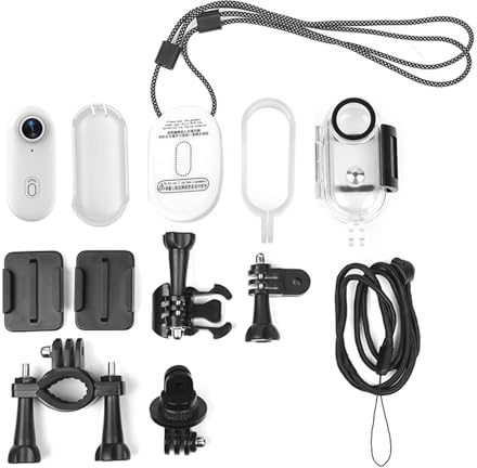 HERCHR 1080p Tiny Action Camera, WiFi Sportkamera 120 ° Weitwinkelobjektiv Video Camcorder mit magnetischen Lanyard -Rückenclips für Sportaktivitäten im Freien (Weiß)