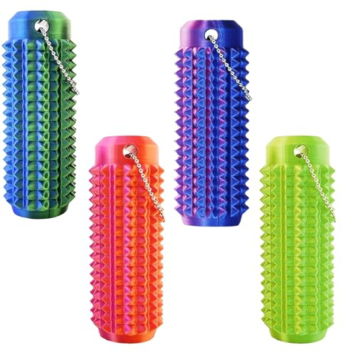 4 Stück Little Ouchies Pain Fidget, Spiky Grippie Stim Tool für Erwachsene, Sensorisches Hand‑Stim Gerät, Mini‑Fidget‑Gerät zur Stressbewältigung, Förderung der Konzentration, Angstlinderung