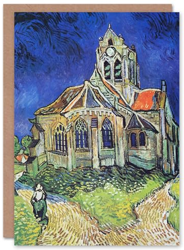 Artery8 Vincent van Gogh Art Card The Church at Auvers Oil Painting