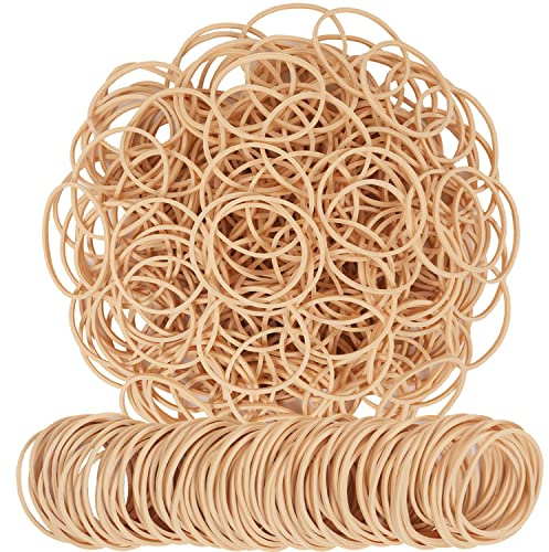 AOUOU Gummibänder, 60 mm, Nettogewicht, 190 g, elastisches Gummiband, beige, Gummibänder, Bürobedarf