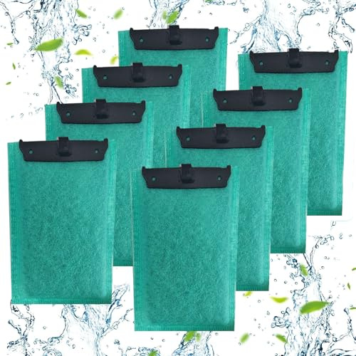 Begonia 8x Ersatz Filterpads mit Aktiv Kohle und Zeolithe für ReptoFilter Medium Filter250/300, Aquarium Ersatzfilter Filterpads, Filterkartusche Filtermedien für Tetra ReptoFilter Kartuschen Aquarien