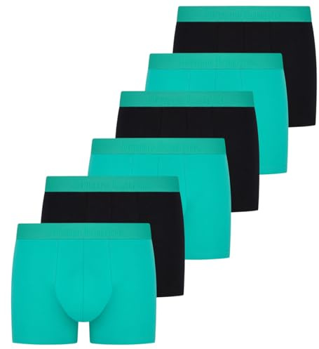 bruno banani - Flowing - Retro Short/Pant - 6er Pack (XL Türkis/schwarz)