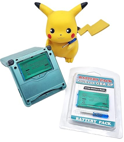 Batteria Compatibile con Nintendo Game boy Sp Advance GBA Console AGS 001, AGS 003, Li-ion Litio 850 mah 3,7 ricaricabile ricambio a lunga durata con kit attrezzi Pronto all'uso