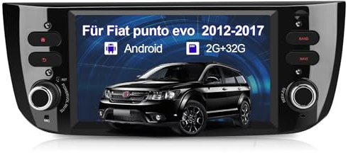 Junsun Android Autoradio für FIAT Linea & Punto evo (2012-2015) 2GB+32GB | Wired and wireless CarPlay, Android Auto, FM Radio, Bluetooth, WLAN, Navigtion, Lenkradsteuerung