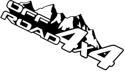 Adesivo Fuoristrada 4x4 - Decalcomanie Per Carrozzeria Con Picchiettio Di Montagna | Emblema Degli Per La Decorazione Automatica, Adesivi Fuoristrada Decorativi Per Camioncini, Adesivi Imper