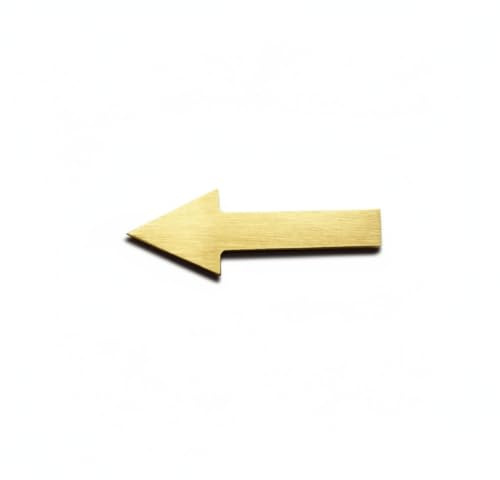 Solid Brass House Number Plate with Self-Adhesive Backing for Doors and Exterior Walls