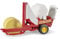 bruder 02122 - Ballenwickler mit ockerbraunem & weißen Rundballen - 1:16 Rundballenpresse Ballenpresse Wickler Wickelmaschine Landwirtschaft Bauernhof Traktor-Anhänger