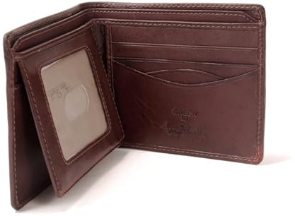 Tony Perotti Herren Geldbörse aus italienischem Leder – individuelle Geldbörsen für Männer – personalisierte Geldbörse mit Gravur von Initialen, Braun, Einheitsgröße