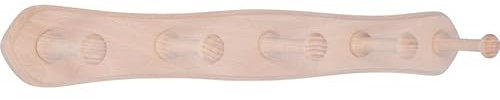SIRO Hakenleiste Lippetal, Schlicht, Holz buche roh, 460 mm x 74 mm x 58 mm, LA 320 mm, S126-460HZ17