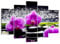 Bilder auf Leinwand 150x100cm Leinwandbild Orchidee Natur Wasser Blume Groß XXL Wanddeko Bild Schlafzimmer Set 5 teilige Wandbilder Dekoration Wohnzimmer Canvas Wand Kunstdruck Art EA150x100-2658