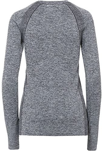 Trespass Welina, Black Marl, M, Quick Dry Antibacterial Longsleeved Active Top for Women, Medium, Black