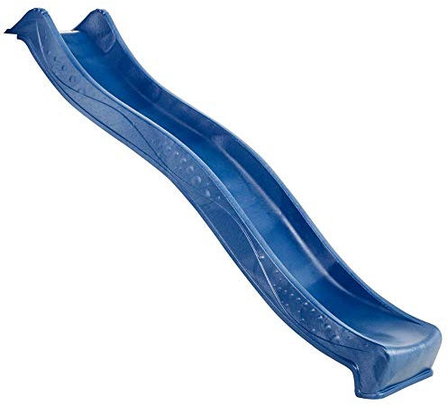 Blue Rabbit Play Toboggan ondulé d'extérieur pour enfants, 2,4 m, bleu