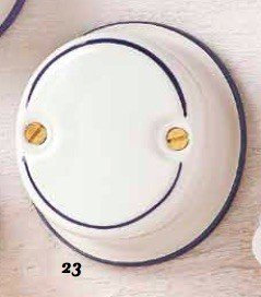 Scatola derivazione in ceramica impianto a vista stile vintage country - Blu