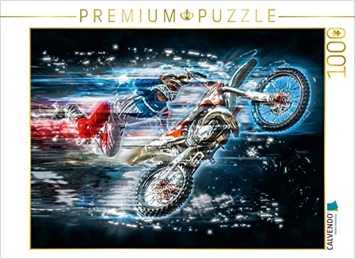 CALVENDO Puzzle Motocross 1000 Teile Puzzle quer | 1000 Teile Lege-Größe 64 x 48 cm Foto-Puzzle für glückliche Stunden