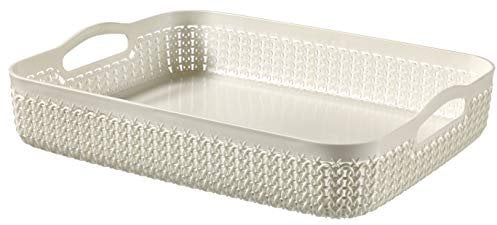 Curver Bandeja organizadora Knit A4, Blanco Oasis, 33.2x24.8x5.4 cm, 234660