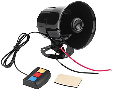 Qiilu 12 V 30 Watt Auto Motorrad Alarm Warnung Sirene Horn 3 Sound Lautsprecher