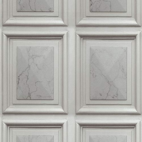 Erismann Imitations Geometric Wallpaper Grey/Silver 6319-10 Full Roll