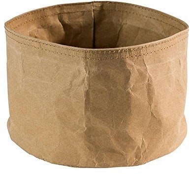 APS Brottasche, Brotkorb, Brotgefäß, rund, Naturfaser, Kunstharz, 17 x 17 cm, 11 cm Höhe, beige