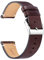 BINLUN Leder Uhrenarmband Schnellverschluss Lederarmband 12mm 14mm 16mm 18mm 20mm 22mm 24mm Uhrenband mit Edelstahl Silber Schnalle Smartwatch Ersatzarmband für Herren Damen (Braun, 24mm)