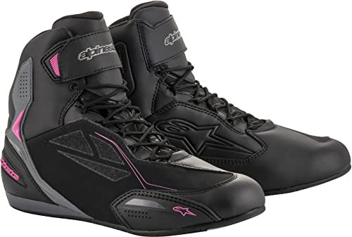 Alpinestars NC, Zapatillas de Moto Damen, Negro Gris Fucsia, 39 EU