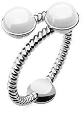 PAUL HEWITT Damen Edelstahl Ring Rope Pearl - Damenring Edelstahl, Ring für Damen in Silber mit Perle
