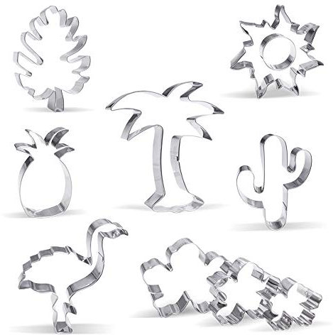 Large Tropical Cookie Cutter Set - 10 Piece - Stainless Steel