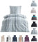 BaSaTex Seersucker Bettwäsche Baumwolle Set 4teilig 135x200 + 80x80 cm Kissenbezug | Öko-Tex Zertifiziert | Bettgarnitur mit Struktur | Design Kati Natur