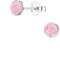 Laimons Damen-Ohrstecker Ohrringe Spirale 6mm rosa Sterling Silber 925