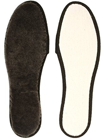 Berckland Biberlamm Wintersohlen aus echtem Lammfell -Made in Germany- Alu-Isolierung Extra warme Einlegesohle für Freizeit, Arbeit, Wandern - Bequeme Wintersohle in Gr.43