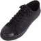 ABSOLUTE FOOTWEAR Childrens Kids Boys Girls Slip On Casual Canvas Lace Up Leisure Trainers Sneakers Pumps - All Black - UK 3 / EU 36