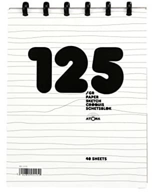 ATOMA Notizbuchsystem - Sketch Book - Zeichenblock - A5, 125 g/m2, 40 Blätter