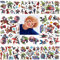 Tattoo Kinder,8 Blätter Superheld Temporäre Tattoo Aufkleber Set,Wasserdichte Kindertattoos Sticker Kinderaufkleber für Mädchen Jungen Geburtstagsgeschenke Mitgebsel
