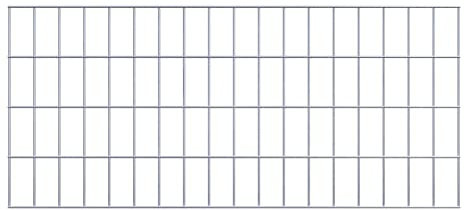 Gabionen Gitter 5 x 10 cm Maschenweite (90 x 40 cm)