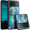 BENTOBEN für Samsung Z Flip 3 Hülle, Handyhülle Samsung Galaxy Z Flip 3 Case Leuchten im Dunkeln Slim dünn Fluoreszenz Nebula Muster PC Schale TPU Bumper Kratzfest Hülle für Galaxy Z Flip 3 -Grün