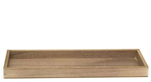 40cm Contemporary Wooden Display Tray Candle Tray | Trinket Tray Jewellery Dish | Rectangle Wood Display Dish