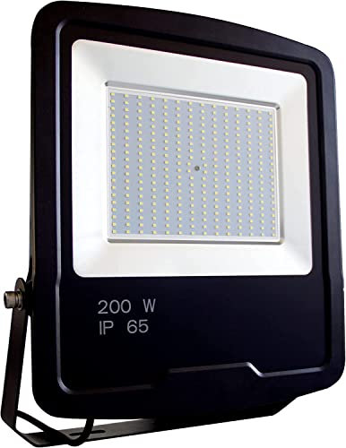 CLAR - Foco LED Exterior 200W, Foco LED interior, Proyector LED o Focos, Luz exterior led Jardín, Blanco Frío 6000ºK
