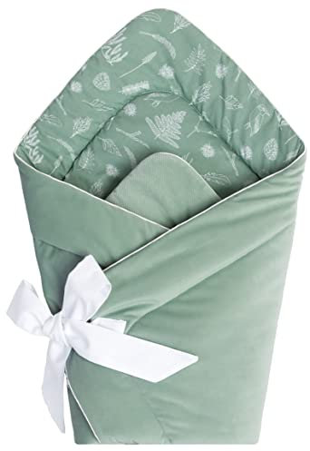 Pepi - Baby Pucksack - Baby Pucktuch 75×75 cm - Pucksack Baby Sommer - Baby Pucksack Winter - Pucksack für Neugeborene - Pucktuch Baby - Baby Kleidung - Einschlagdecke - Spring Saradise Mit Velvet