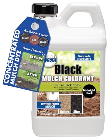 MulchWorx Schwarzes Mulchfarbkonzentrat – 5.600 m² – Pure Midnight Black Mulch Dye Spray