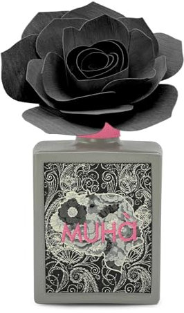 MUHA' Profumatore Diffusore Art Rosa con Ricamo 100ml Legni e Te'