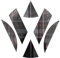 Finest Folia Emblem Ecken Inlays Sticker Folie Aufkleber passgenau selbstklebend Kfz Zubehör Autoaufkleber (R015 Jacky Stoffmuster)