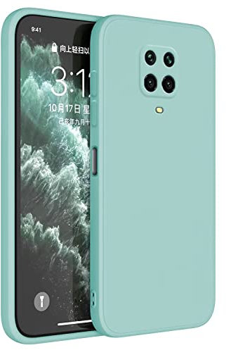 Topme Funda para Redmi Note 9S / Note 9 Pro (6.67 Inches) Carcasa Caja Case Estuche, Funda Protectora de Piel de Silicona TPU - Cian Claro