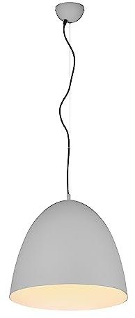 Reality Leuchten Pendelleuchte Tilda R30661911, Schirm Metall Grau matt, exkl. 1x E27