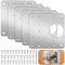 Thrilez 5PCS Cabinet Hinge Repair Kit with 35 Screws, Stainless Steel Hinge Repair Plate for Kitchen Wood Furniture