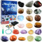 Aitsite Adventskalender 2023 Felsen, 24 Tage Naturkristallstein Adventskalender, Steinsammlung Enthusiasten Countdown-Kalender für Jungen Mädchen