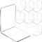 Serre Livre Acrylique Transparent 8 Pièce Serre Livre Invisible pour décoration de Chambre à Coucher Bibliothèque Bureau Fournitures Scolaires, Livre Stopper en Forme de L (10x10x13cm)